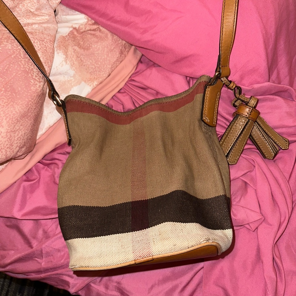 Burberry Tan and Brown Crossbody Bag